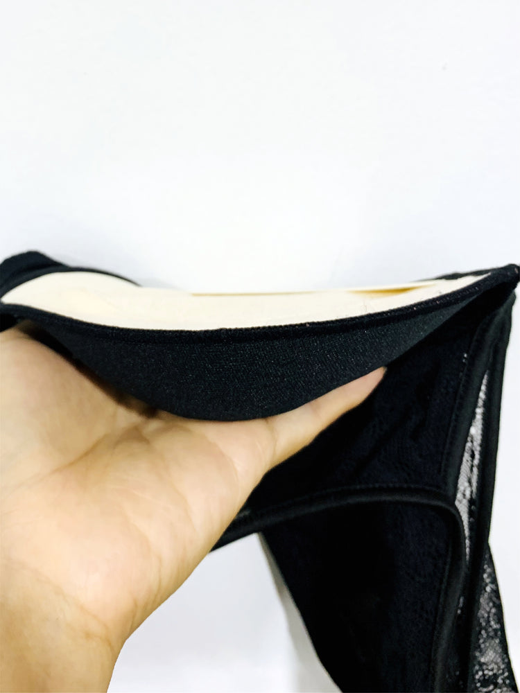 Close view of the inner lining and soft edges, highlighting the comfortable, seamless fit.