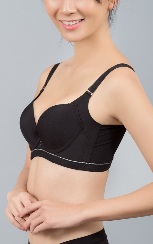 Elegantly Wild Push-Up Bra for Women with Low-Cut Heart Design & Seamless Fit #11537