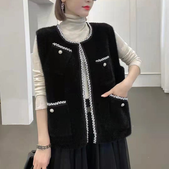 Elegant Faux Fur Autumn Vest #78220