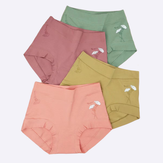 Cotton Panties for Women - Seamless Breathable Panty with Floral Print #W1117